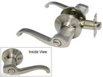 Entrance Satin Nickel Door Lever Handle Entry Keyed Locks Lh Reversible. Fixed Price $21.99.