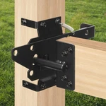 Heavy Duty Self Locking Gate Latch Black Steel Automatic Fence Door. Fixed Price $24.00.