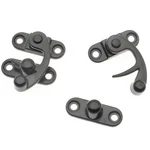 Fdxgyh 3 Pcs Antique Hook Hasp Latch Mini Swing Arm Clasp Vintage Style.... Fixed Price $11.69.