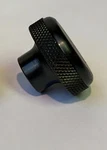 2" Black Oxide Steel Domed Knurled Knob, 3/8-16 Blind Tapped Hole, TDK-4A. Fixed Price $10.25.