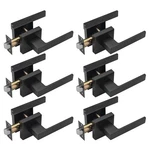 6 Pack Black Door Handles Interior, Passage Lever For Hall, Non Locking .... Fixed Price $120.45.