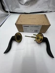 Brinks Transitional Keyed Entry Wave Door Lever Matte Black Finish E2418-122. Fixed Price $17.49.