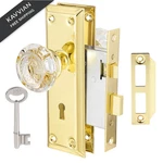 Toptotoo Lock Set Interior Door, MORTISE(1 Pack), Polished Brass. Fixed Price $46.64.