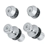 Steel Pro Satin Chrome Deadbolt And Door Knob Combo BR6B91BD. Fixed Price $61.67.