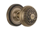 Nostalgic Warehouse Rope Rosette With Egg & Dart Knob Passage 2.375" Antique. Fixed Price $80.63.