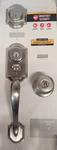 Kwikset Montara Handleset Juno Knob Satin Nickel 2 Point Lock Keyed Deadbolt. Fixed Price $59.95.