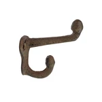 Cast Iron Acorn Double Wall Hook Key Towel Coat Purse Door Hanger Brown 2 3/4". Fixed Price $8.96.