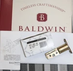 Baldwin 8201-060-DB Adjustable Deadbolt Latch Satin Brass & Brown Brand New!!!. Fixed Price $34.95.