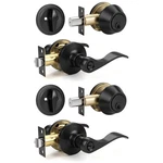 Knobonly 2 Sets Of Front Exterior Door With Single Cylinder Deadbolts. Fixed Price $53.30.