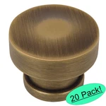 *20 Pack* Cosmas Cabinet Hardware Brushed Antique Brass Knob #704BAB. Fixed Price $53.00.