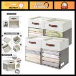 Foldable Storage Cubes 4 Pack - Linen Bins With Clear Window & Handles, 13"X13". Fixed Price $65.99.