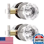 Nizado 2-PC Crystal Glass Door Knobs, Satin Nickel Passage, Closet/interior. Fixed Price $63.46.