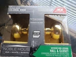 New Ace 5238654, Interior Non-locking Hall & Closet Door Knob, Polished Brass,. Fixed Price $17.00.