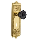 Nostalgic Warehouse 727479 Mortise 2.25 Egg And Dart Solid Brass - Black Knob. Fixed Price $164.95.