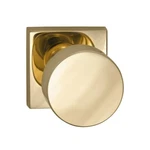 Omnia Privacy Puck Knob With Square Rose In Polished Brass Lacquered 935SQ/238F. Fixed Price $142.46.
