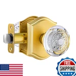Clctk Gold Crystal Glass Door Knob, Brushed Passage - Hall, Closet, Store Room. Fixed Price $60.96.