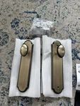 Grandeur Arc Tall Plate Passage W/ Eden Prairie Knob Vintage Brass 813787. Fixed Price $225.00.