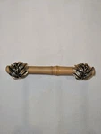 Palmaria 3" Centers Bamboo Leaf Pull In Antique Gold - Vicenza Designs Hardware. Fixed Price $39.99.