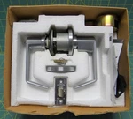 Schlage S51PD 626 Satin Chrome Door Handle Lock 1-3/8" 2" 2-3/8" & 2-3/4". Fixed Price $196.63.