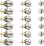 Satin Nickel Door Knob & Deadbolt Combo Set - 6 Pack, Keyed Alike. Fixed Price $122.99.