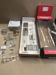 New Kwikset 98180-002 Satin Nickel Front Door Lock Halifax & Deadbolt. Fixed Price $69.99.