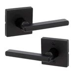 Kwikset Halifax Passage Door Lever With Square Rose In Matte Black. Fixed Price $26.99.