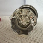 Emtek Old Town Glass Clear Crystal Door Knob Set Brushed Nickel Passage. Fixed Price $69.50.