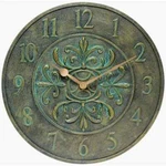 Infinity Instruments Wall Clock Aged Bronze Weathered Open-faced Water-resistant. Fixed Price $90.84.