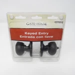 Gatehouse Keyed Entry Door Knob Aged Bronze Model TFX700 0279812 Nib. Fixed Price $29.95.