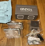 Omnia Door Latchset 12S/00B Pa US32D *square Rose Nickel Round Lever Knob *new. Fixed Price $148.50.