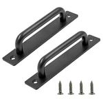 Jiozermi 2 Pack Sliding Barn Door Handle, 5.9 Gate Inches, Black. Fixed Price $17.99.