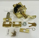 Schlage F51A Brookshire Rose Keyed Entry Lock Bright Brass Finish. Fixed Price $89.95.