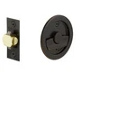 Emtek 2145US10B Round Privacy Pocket Door Tubular Lock With Strike Plate. Fixed Price $49.00.