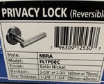 Pamex FLTP08C Privacy Door Lever Set From The Mira Collection,satin Nickel*read*. Fixed Price $22.49.