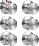 Hosom 6 Pack Dummy Door Knob, Keyless Closet Knobs Satin Nickel Single Side. Fixed Price $40.55.