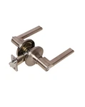 Pamex FLFP08C Alto Lever Privacy Lockset With Ada Pushbutton Satin Nickel Finish. Fixed Price $29.99.