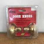 Vintage Style Set Pair 2 Guard Security Polished Brass Finish Door Knobs. Fixed Price $24.99.