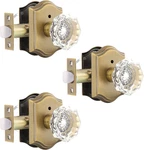 Gobrico 3 Pack Privacy Crystal Glass Door Knobs With Lock,heavy Duty Lockse. Fixed Price $95.16.