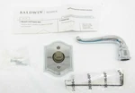 Baldwin Reserve Half Dummy 260 Polished Chrome Door Handle Tf. Fixed Price $29.98.