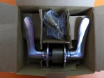 New Schlage Manhattan Satin Chrome Passage Door Lever Set F10 Mnh 626. Fixed Price $17.99.