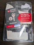 Kwikset 94050-673 Entry Door Lockset Lever Handle Satin Nickel Open Box. Fixed Price $12.95.