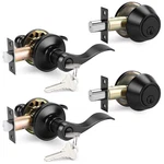 Probrico Front Door Entry Lever Lockset Single Cylinder Deadbolt Combination. Fixed Price $103.32.