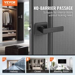 Passage Door Handle, 1 Pack Matte Black Lever, Meeting Spaces. Fixed Price $25.33.