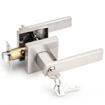 Probrico Entry Door Levers Brushed Nickel With Different Keys, Heavy Duty Hardwa. Fixed Price $38.34.