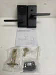 Emtek E4020HLOLHUS19 Left Handed Keypad Modern Brass - Helios Lever, Flat Black. Fixed Price $125.99.