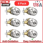 6 Pack Brushed Nickel Knobs,privacy With Lock, Interior. Fixed Price $45.89.