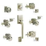 Satin Nickel Door Lock Square Plate Round Knobs Entry Privacy Brushed. Fixed Price $13.95.