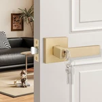 Ehomeware 5 Pack Gold Door Handles Entry Levers Keys Not Keyed Alike -. Fixed Price $181.23.