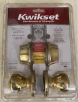 Kwikset Tylo Polished Brass Entry Door Knob And Dbl Cyl Deadbolt 96950-163. Fixed Price $27.24.