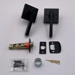 Kwikset Halifax Keyed Storeroom Entry Door Handle Matte Black - Not Working. Fixed Price $33.95.